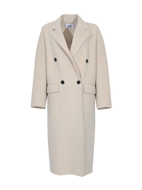 Cappotto doppiopetto in double di lana Stucco Alpha studio | AD-4690N2017